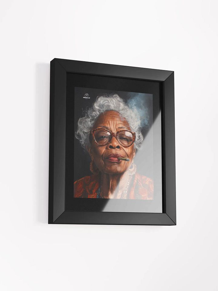 Cool Black Grandma Smoking Blunt Framed Poster product image (6)