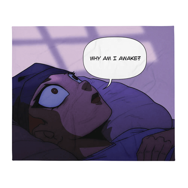 Why Am I Awake Throw Blanket product image (1)