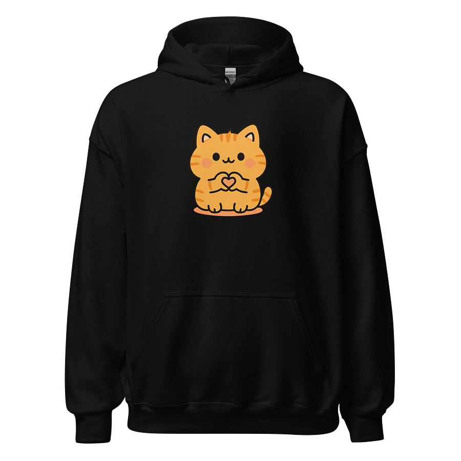 Kawaii Love Cat – Cute Kitty Making a Heart Sign with Its Paws product image (1)