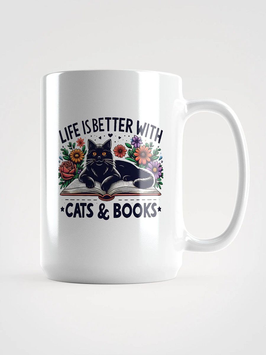 Life is better wtih cats and books Mug product image (1)