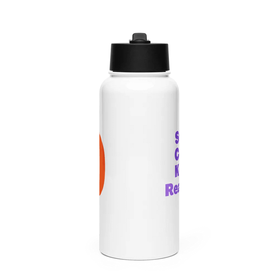 Water Bottle "Stay Cool, Keep Reading" Purple product image (2)