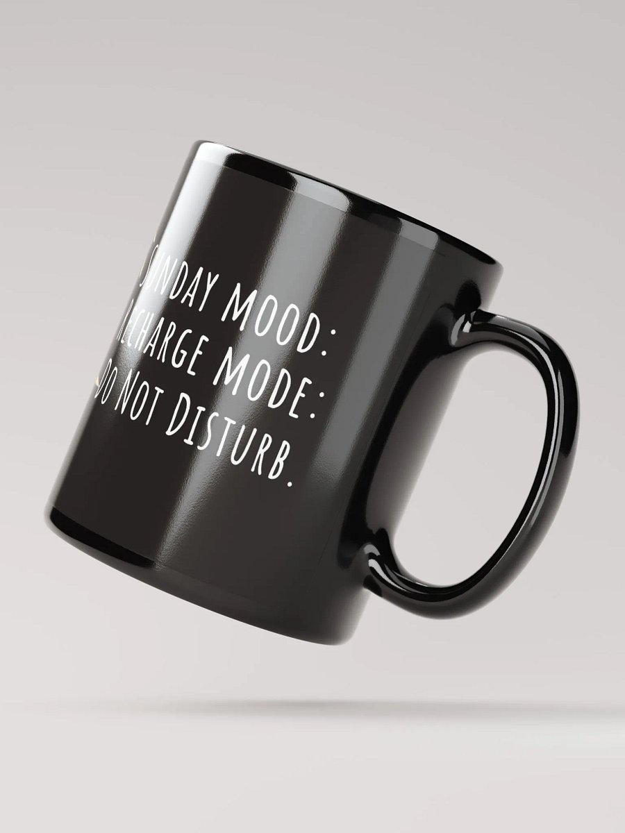 Sunday Mood: Recharge Mode with Palm Trees – Your Do Not Disturb Vibe!" Black Glossy Mug product image (4)