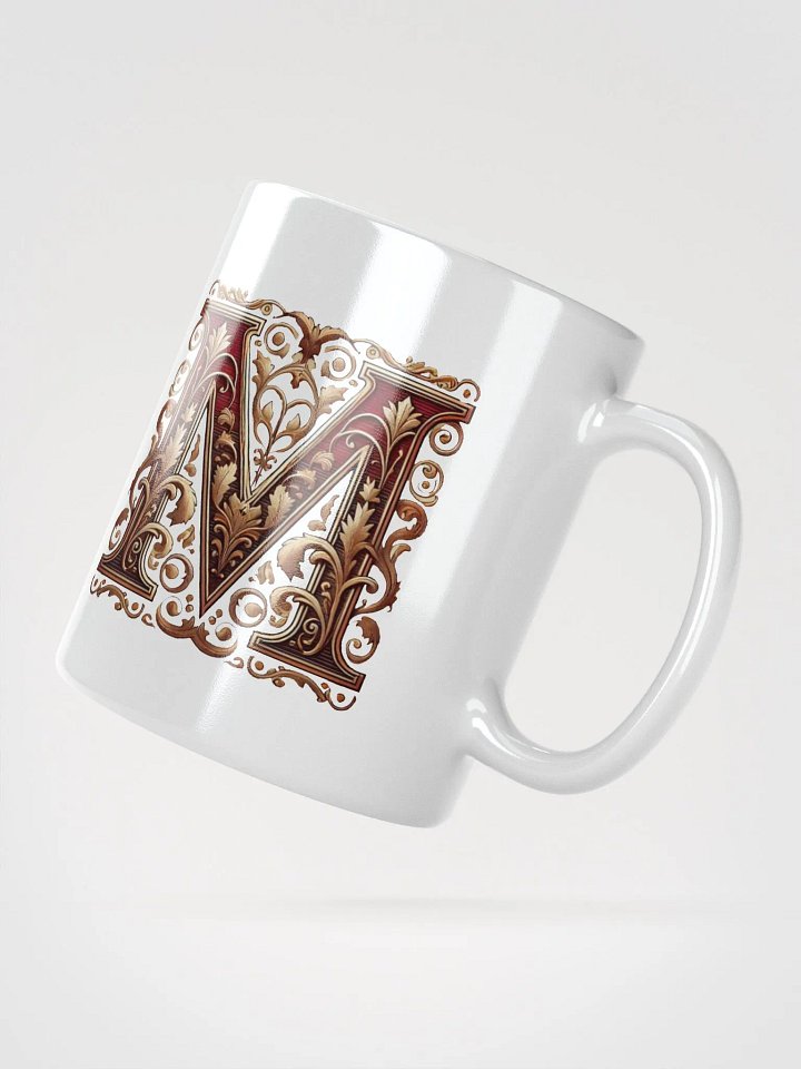 Vintage Floral Monogram Mug product image (6)