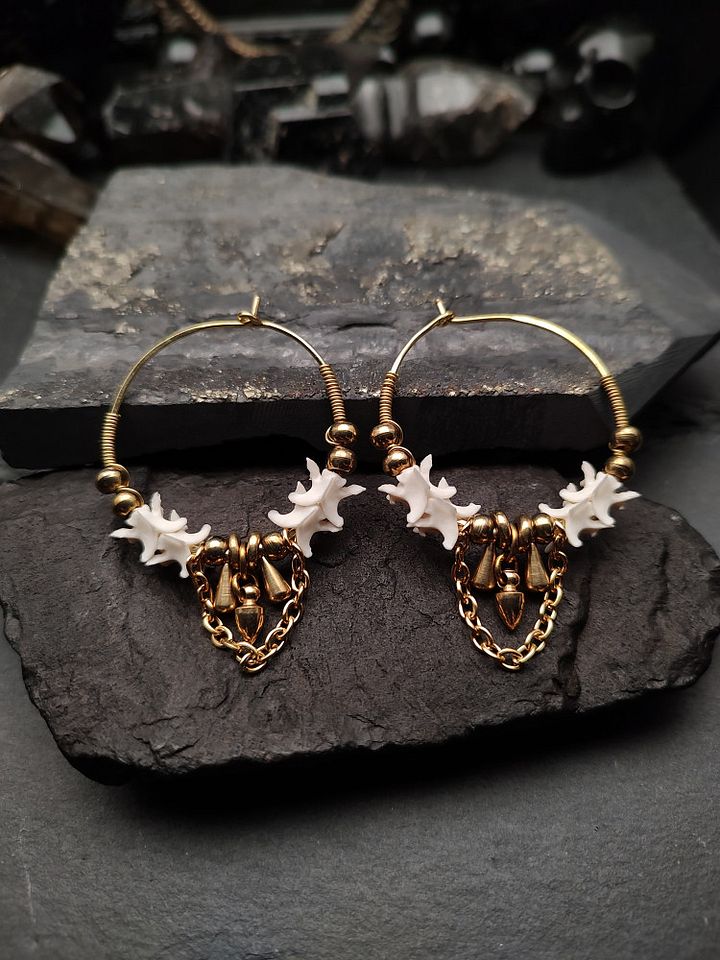 Earrings Bone Vault - Vert Golden Nouveau product image (1)