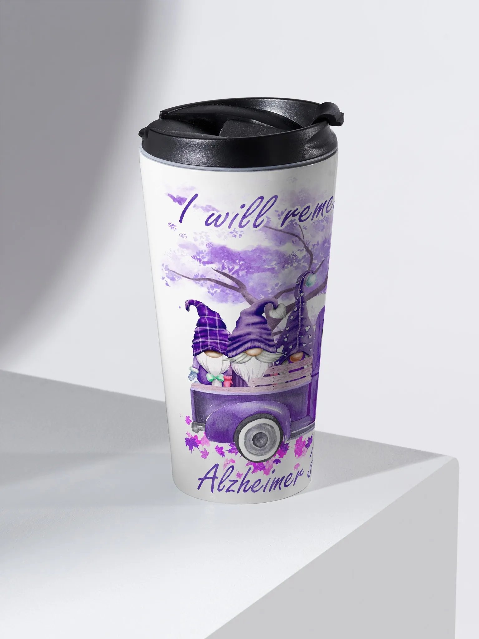 Alzheimer’s Awareness Pickup Stainless Steel Travel Mug product image (2)