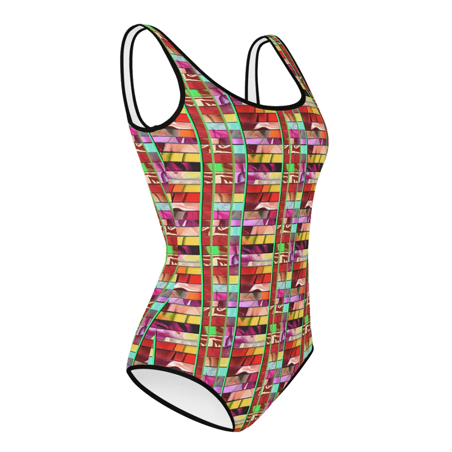 Block Party Fun: All-Over Print Youth Swimsuit product image (3)
