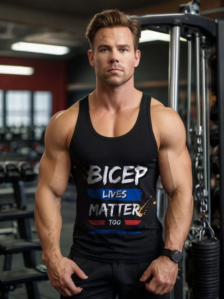 Bicep Workout Unisex Tank Top I Funny Jersey I Gym Wear product image (1)