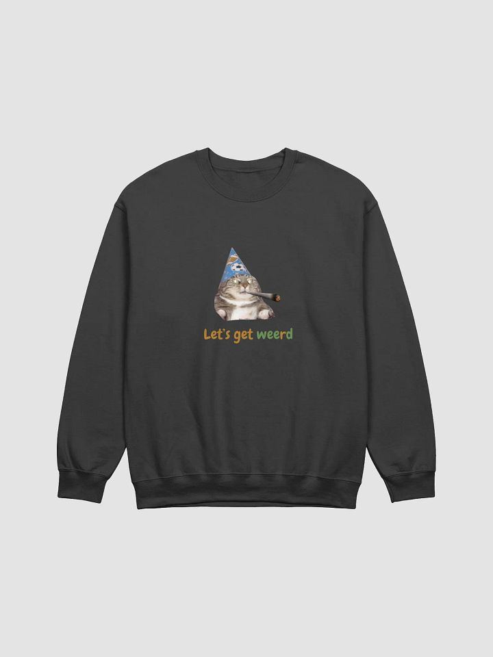 Meme Party Cat Smoking Weed Crewneck Sweatshirt product image (4)