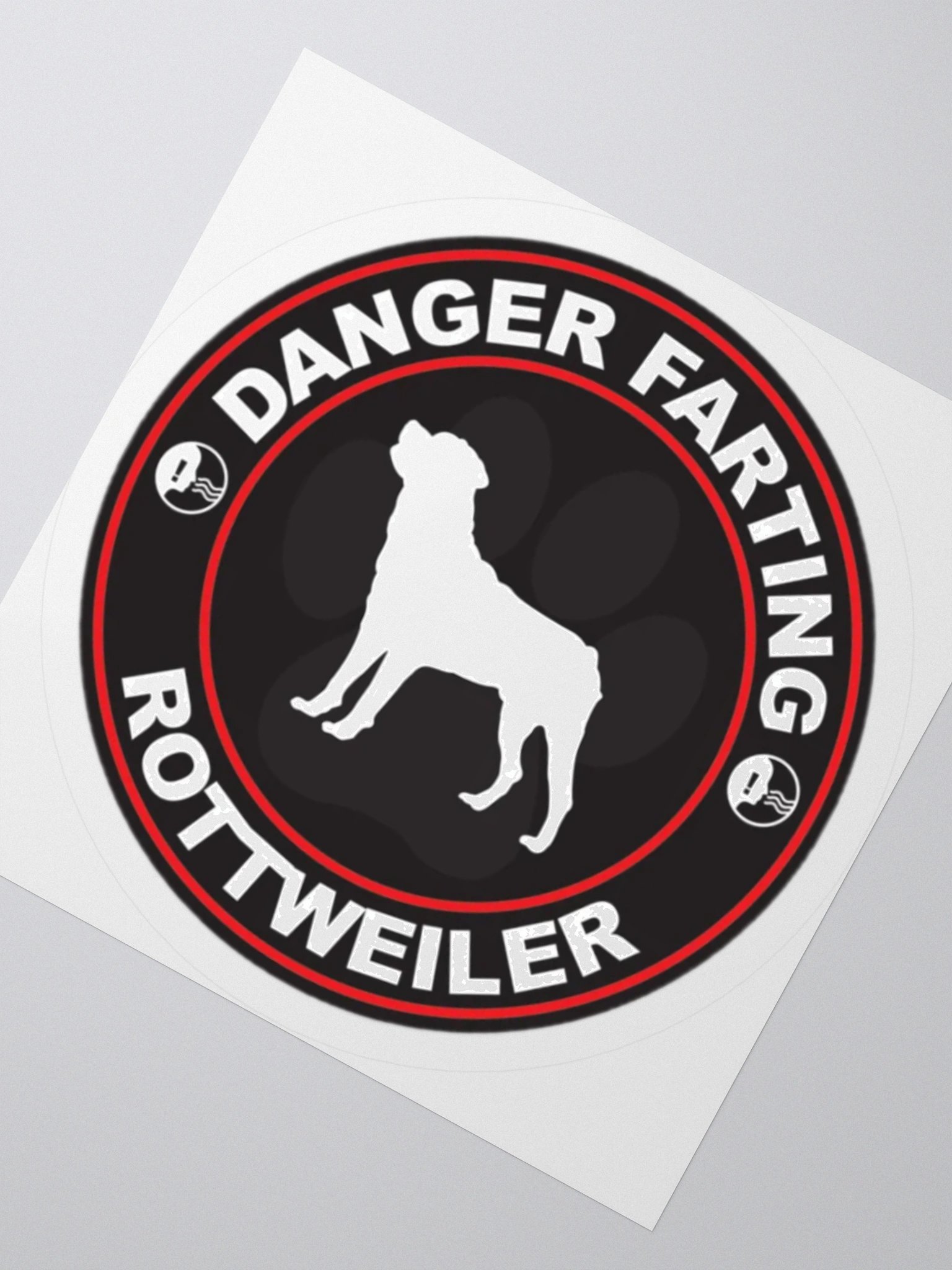 Farting Rottweiler Warning Sticker product image (4)