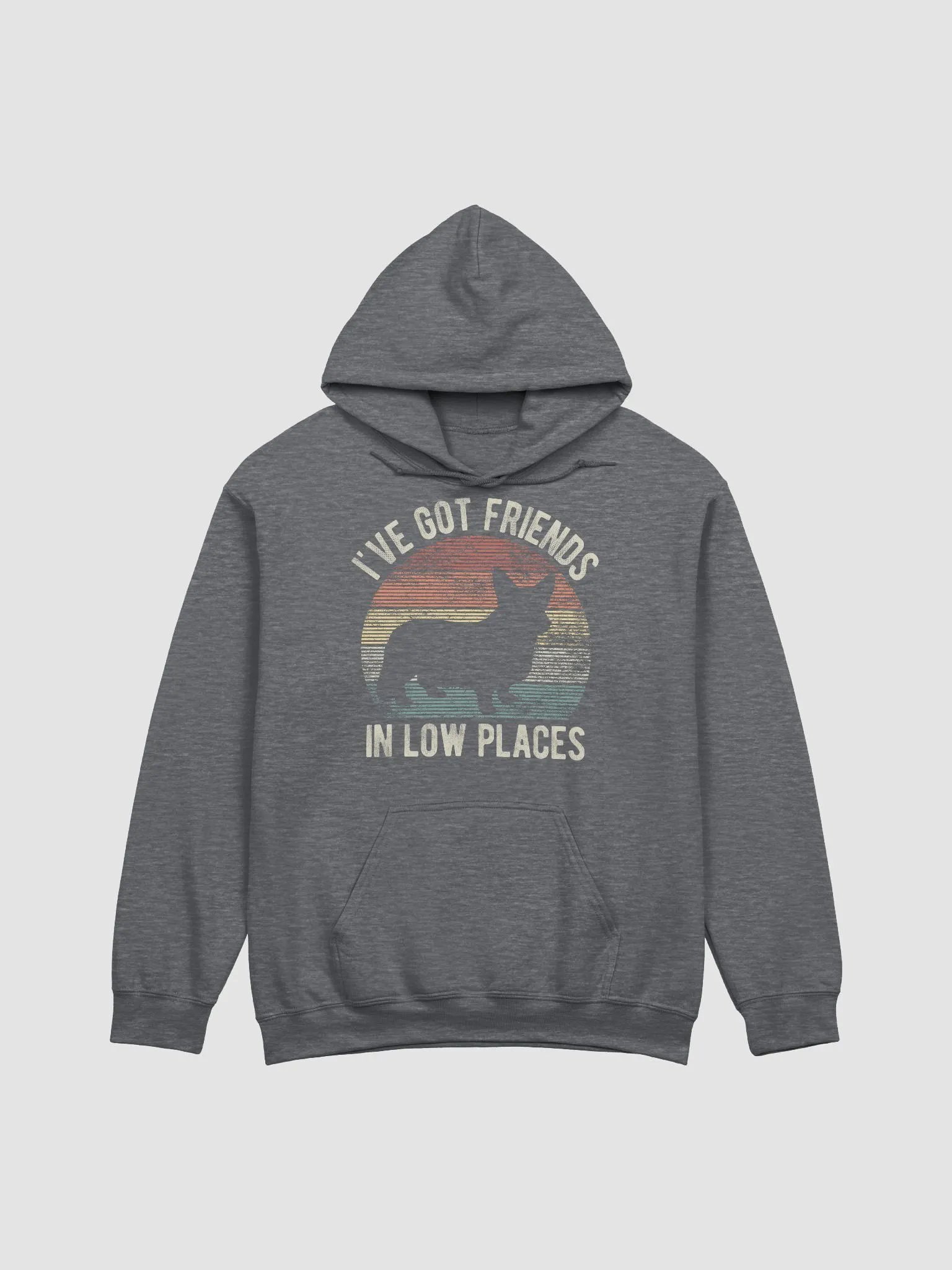 I've Got Friends in Low Places Cardigan Welsh Corgi Hooded Sweatshirt | Funny Hoodie for Corgi Paw-rents product image (17)