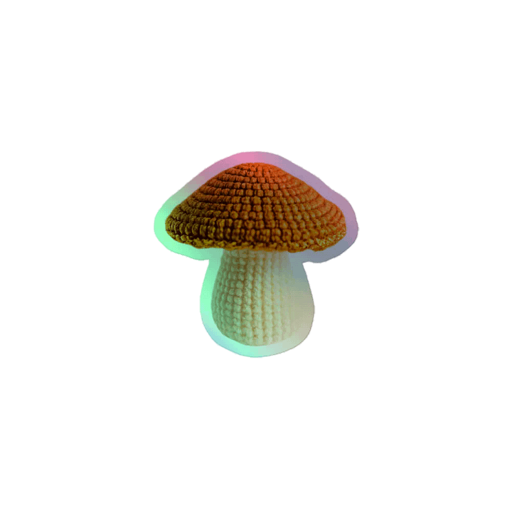 CozyAvocado Kiss-Cut Holographic Sticker Sheet Mushroom #2 product image (1)