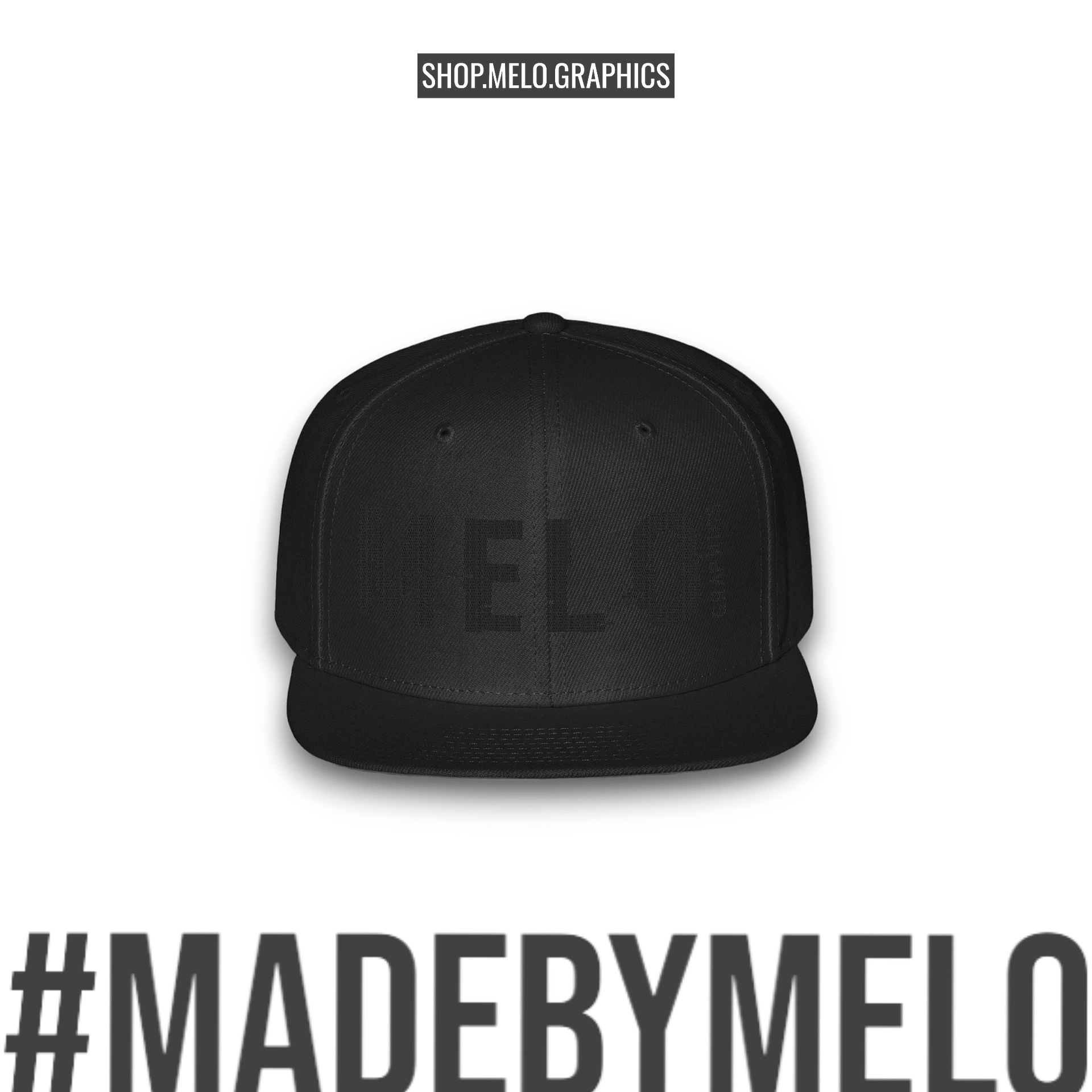 MELOgraphics Classic: Blackout - Snapback Hat | #MadeByMELO product image (1)