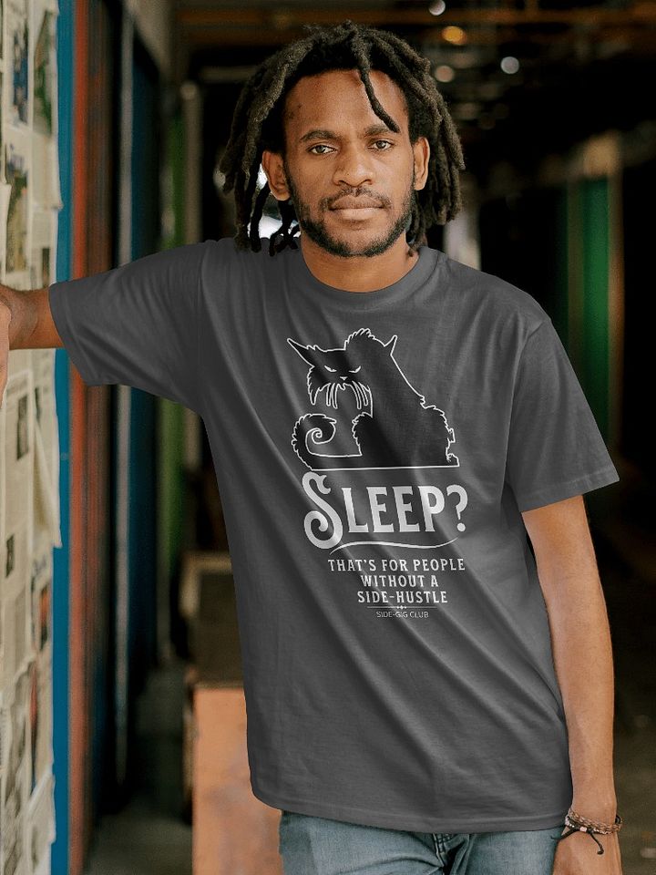 Sleepless Grind: Hustler Cat Oversized Tee product image (1)