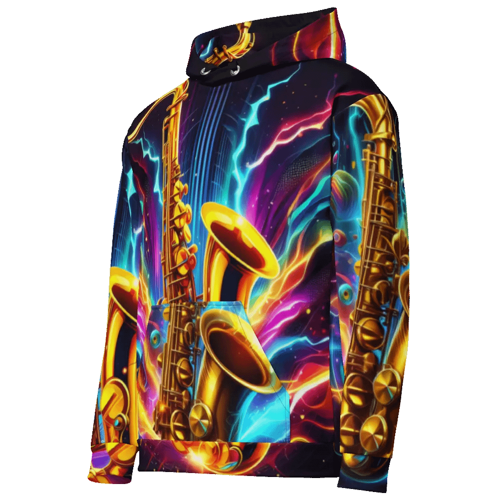 Saxophone Musical Instrument - All-Over Unisex Hoodie #21 product image (6)