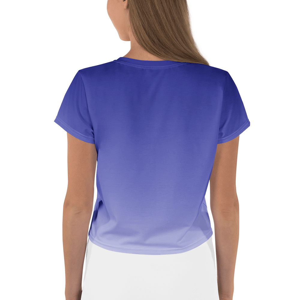 Blue White Shade Sublicolor 132 All-Over Print Crop Tee product image (2)