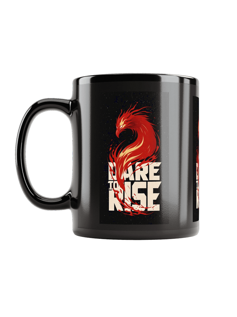 Dare To Rise - Black Glossy Mug product image (6)