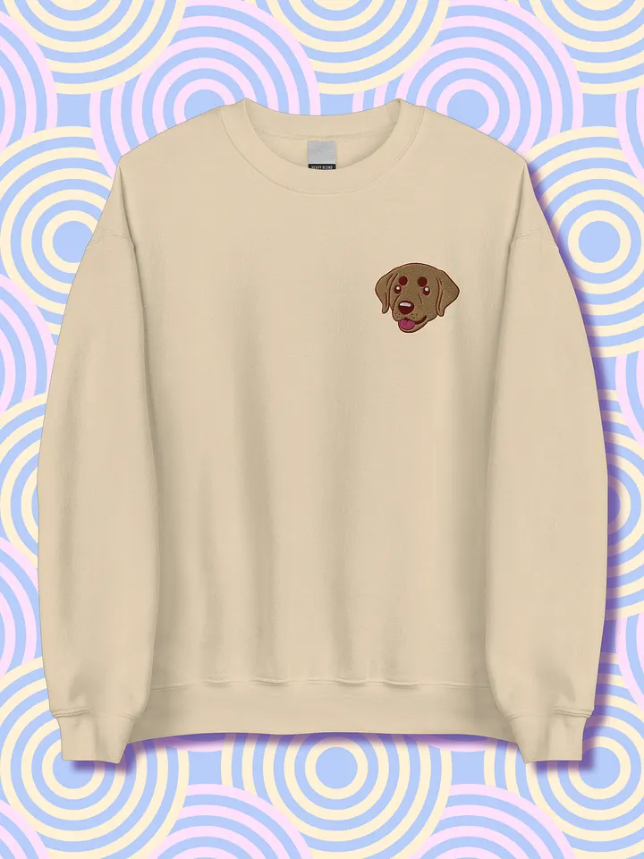 Happy Labrador retriever Pup Embroidered Crewneck product image (1)
