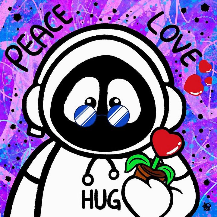 Hoodie Boy - Peace Love Hug (Limited Edition Print) product image (1)