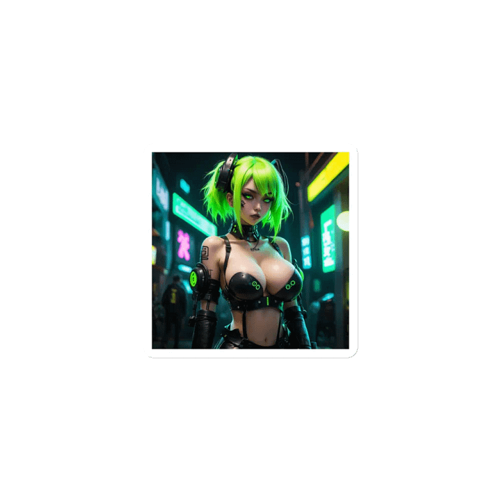 Neon Cyberpunk Groove Die-Cut Magnets product image (1)
