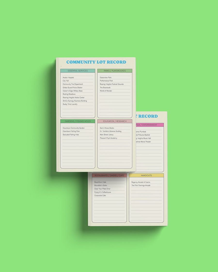 The Unofficial Sims Planner product image (3)