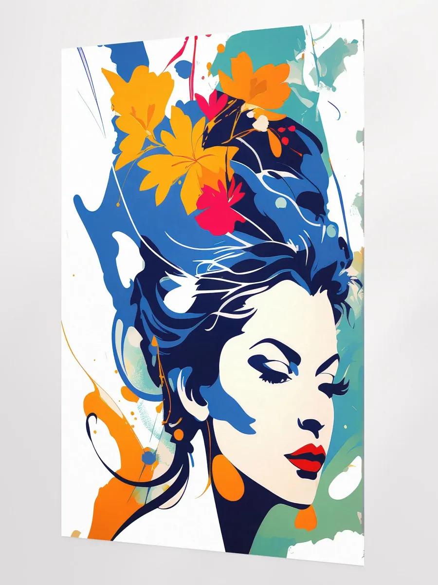 Abstract Woman v2 - Vintage Style Poster - Girly - Large 24x36 Inches product image (2)