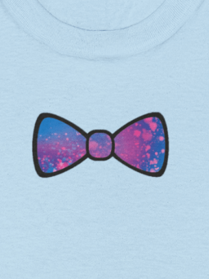 Dark Blue/Purple Mix Watercolor Bow Tie Shirt product image (8)