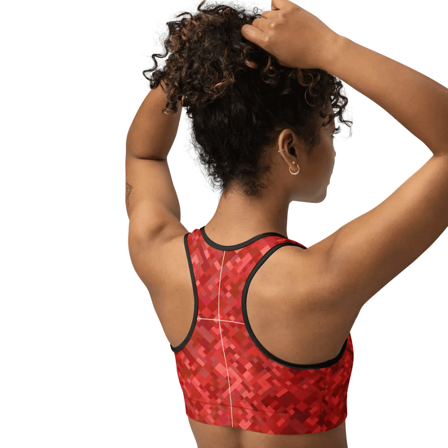 Colorful Mosaic Pattern Sports Bra - v4 product image (3)