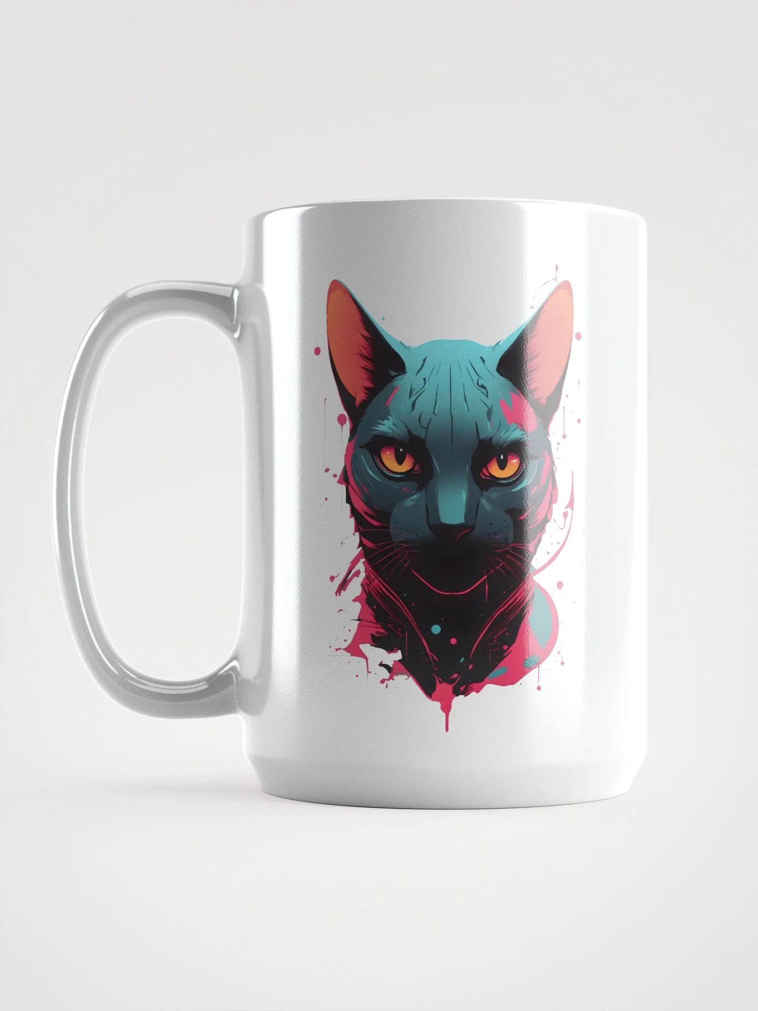 Neon Feline Elegance Mug product image (6)