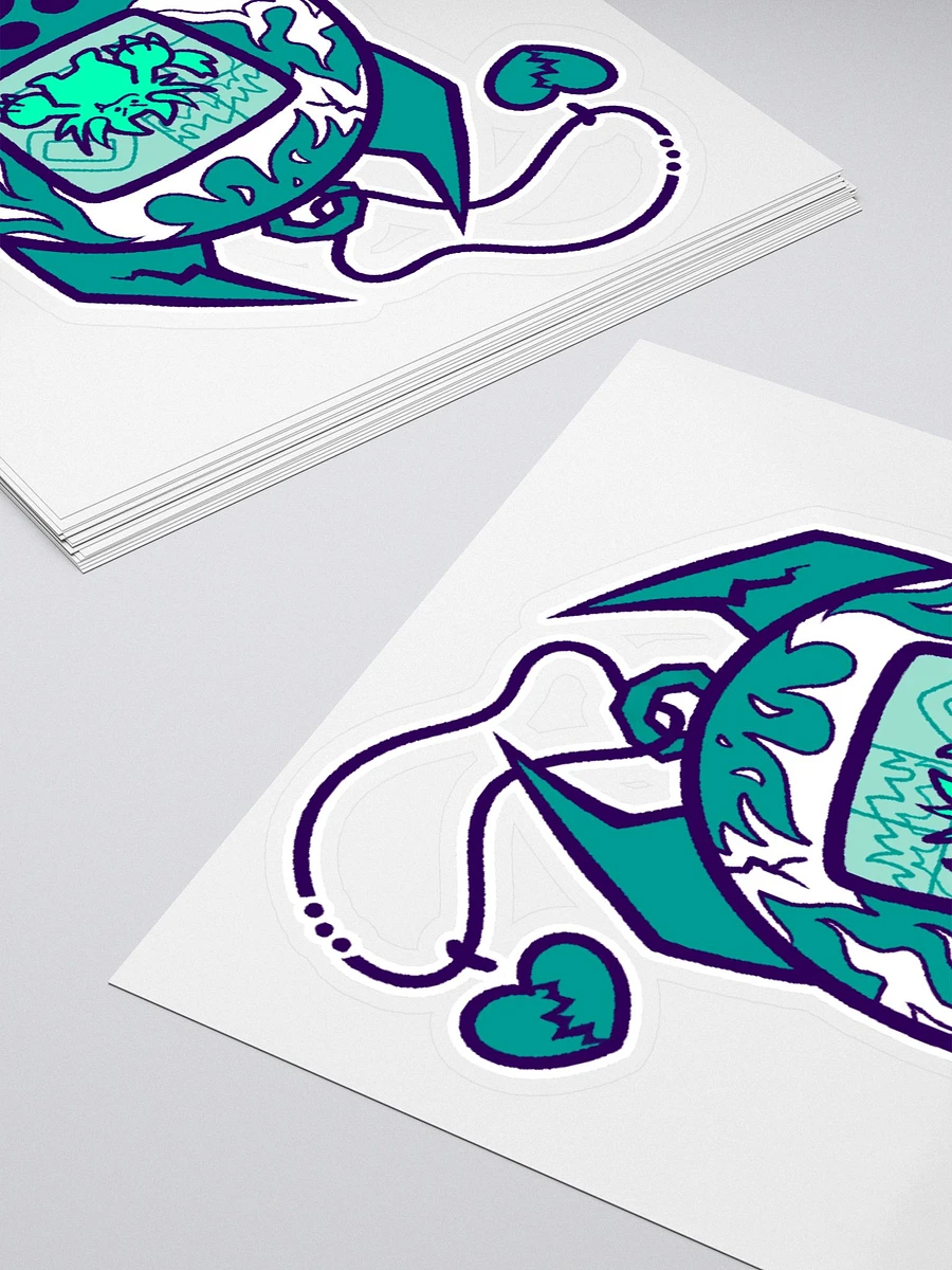 Heartbreaker Virtual Meow // Sticker 2 - Teal product image (4)