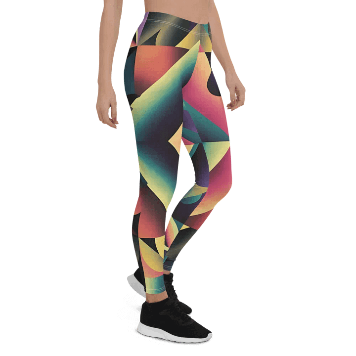 Abstract Lithographic Pattern Design leggings - V7 product image (1)