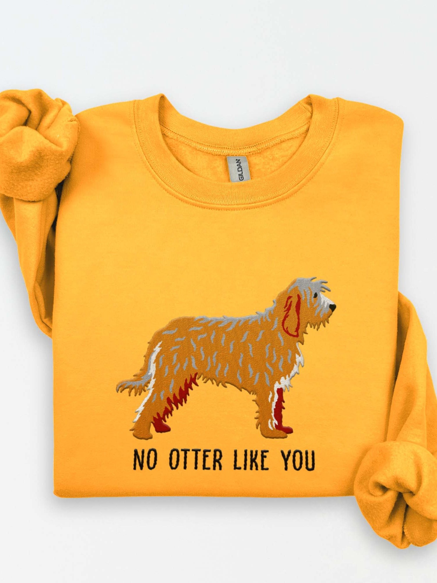 No Otter Like You Sweatshirt (Embroidered) of an Otterhound(Wheaten) product image (1)