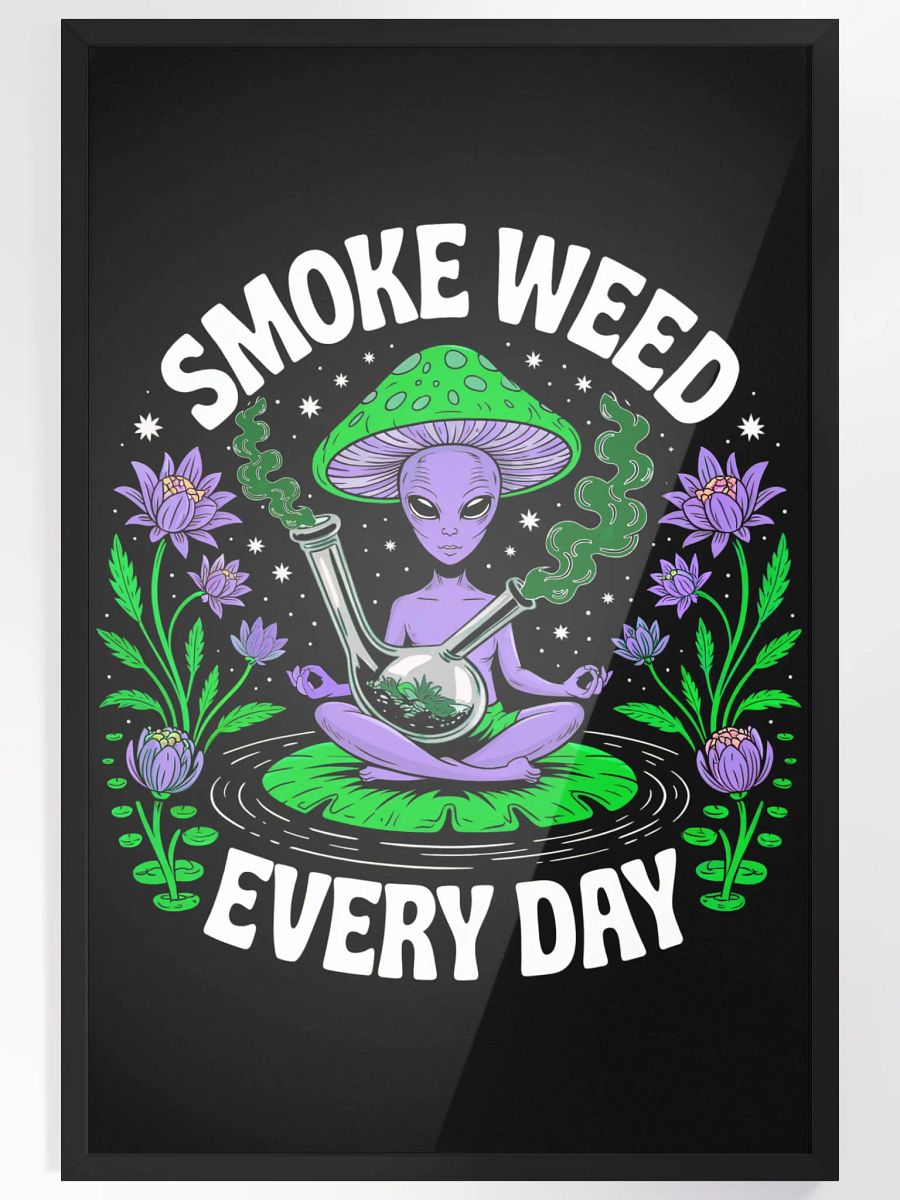 Smoke Weed Every Day Framed Matte product image (4)