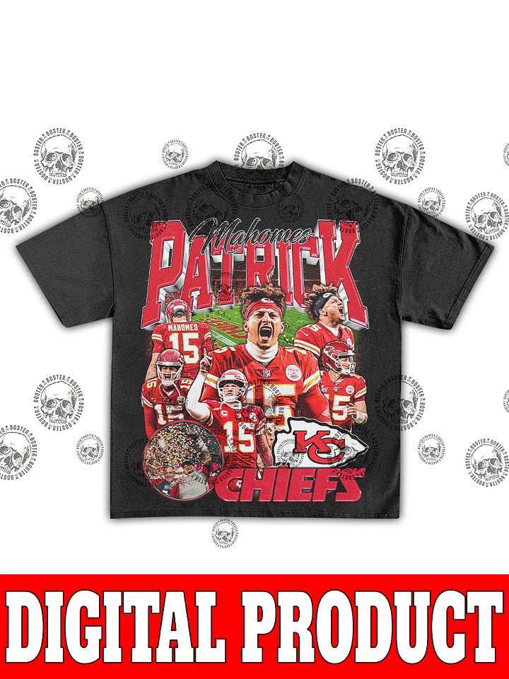 Patrick Mahomes Kansas City Chiefs Vintage 90s Bootleg Graphic Design product image (1)