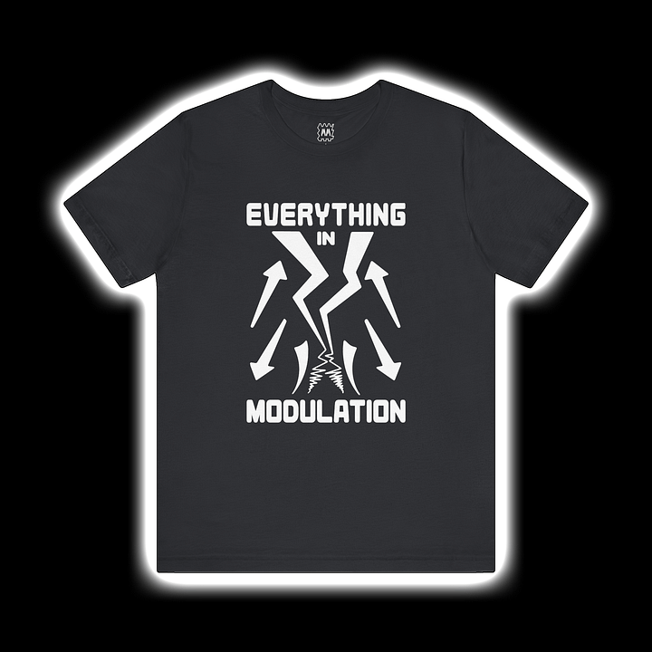 Everything In Modulation - Make Noise Maths Modular Synthesizer T-Shirt (WHITE PRINT) product image (1)