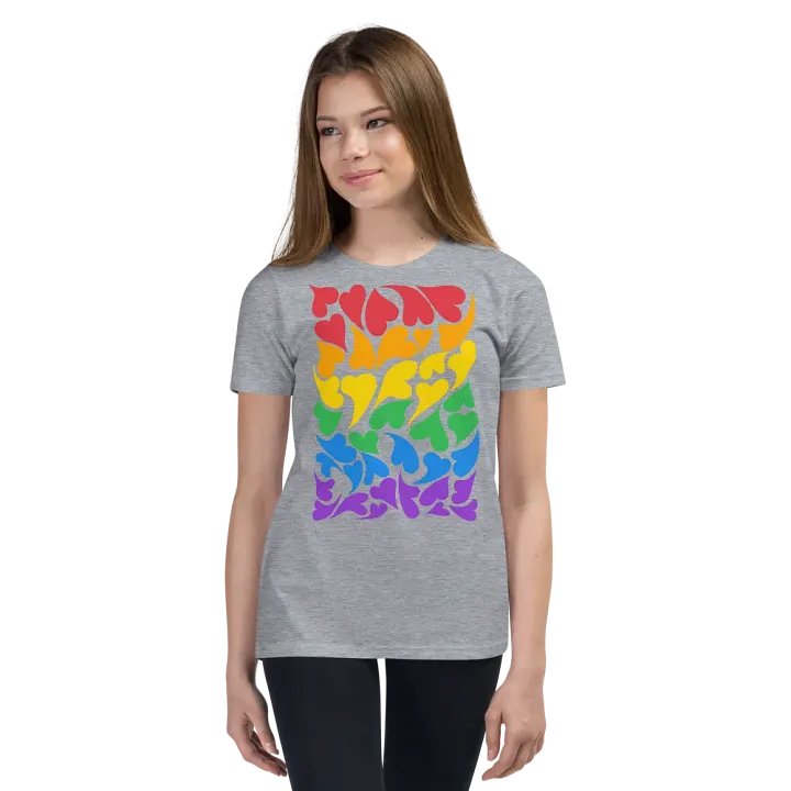 Nestled PRIDE Rainbow T-shirt (Youth) product image (2)