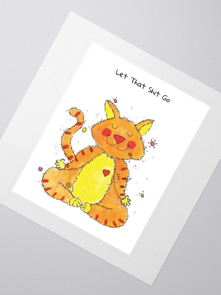 Ging Ging Meditating Cat Sticker product image (2)