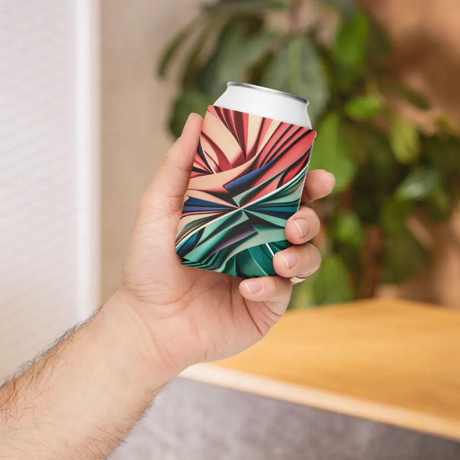 Graphic Grove Neoprene Can Cooler - Vibrant Abstract Swirl Design product image (6)