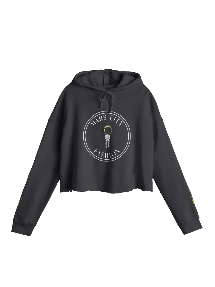 THE CERTIFIED QUEEN CROPPED HOODIE IN BLACK product image (2)