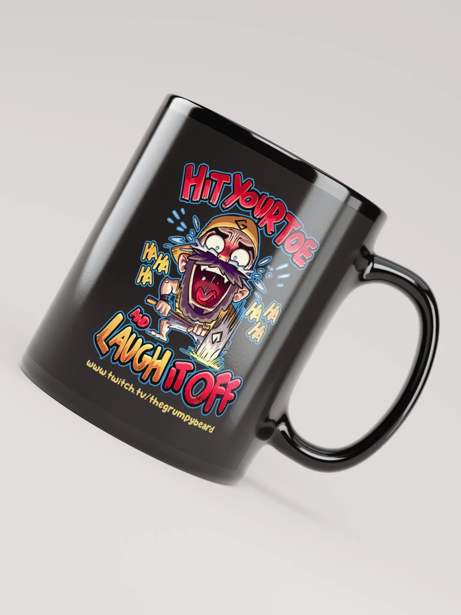 Hit your toe & laugh it off - Black Glossy Mug product image (1)