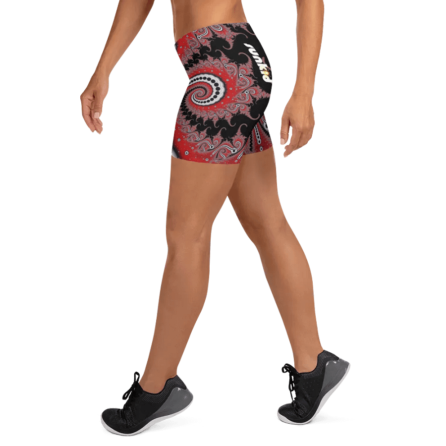 Fractal Bike Shorts - Red Velvet Goth product image (8)