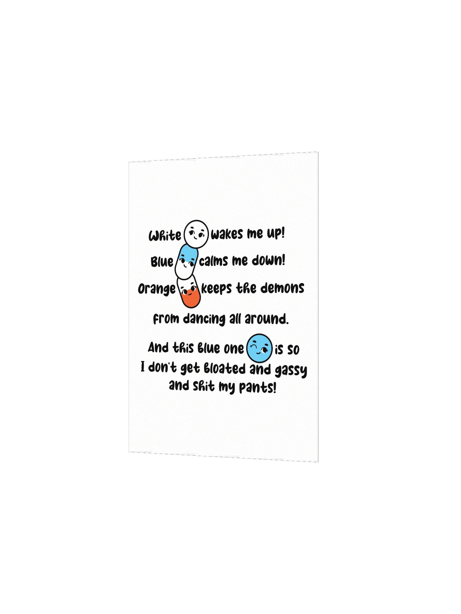 White wakes me up, blue calms me down… Poster product image (2)