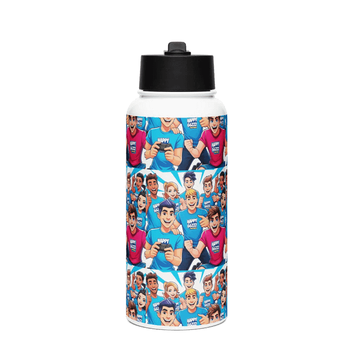 Cheerful Gaming Celebration Stainless Steel Bottle product image (1)
