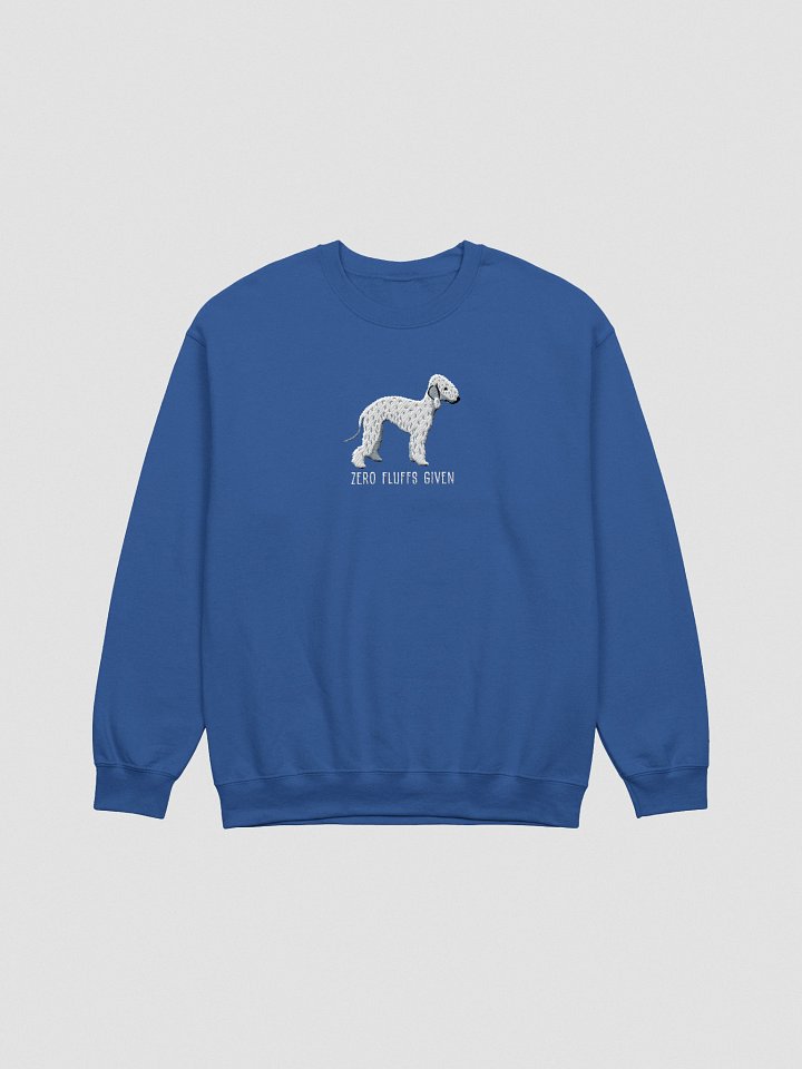 Zero Fluffs Given Sweatshirt (Embroidered) of a Bedlington Terrier(White) product image (7)