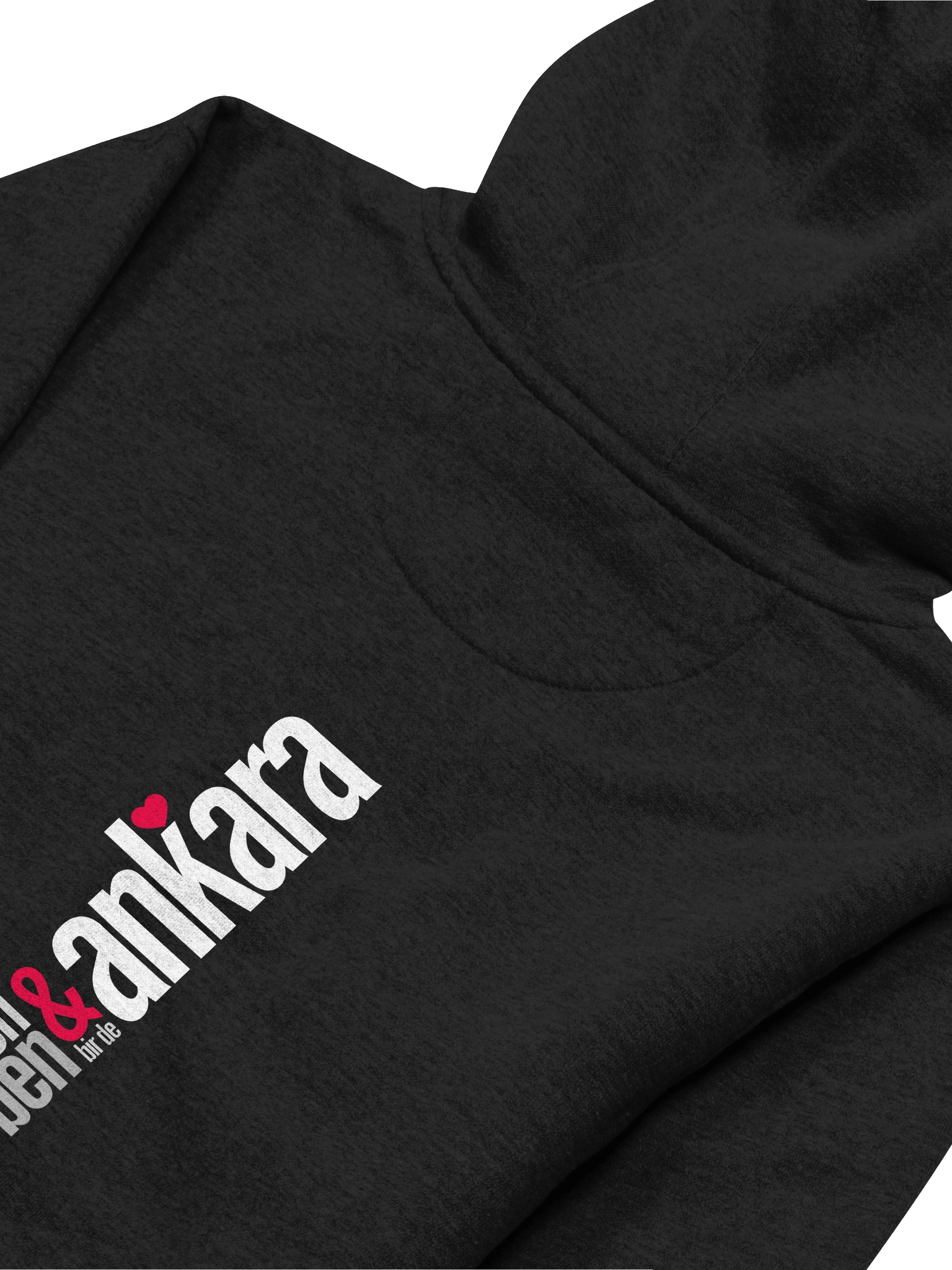 Premium Bir Söz: Sen & Ben Bir de Ankara | Türkçe Anlamlı Söz Tasarımlı Cotton Heritage Hoodie | Kapüşonlu product image (4)