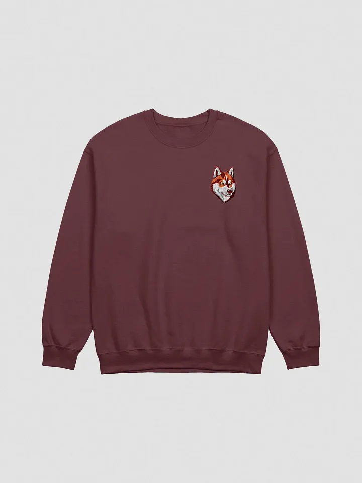 Cute Red Siberian Husky Embroidered Graphic Crewneck product image (10)