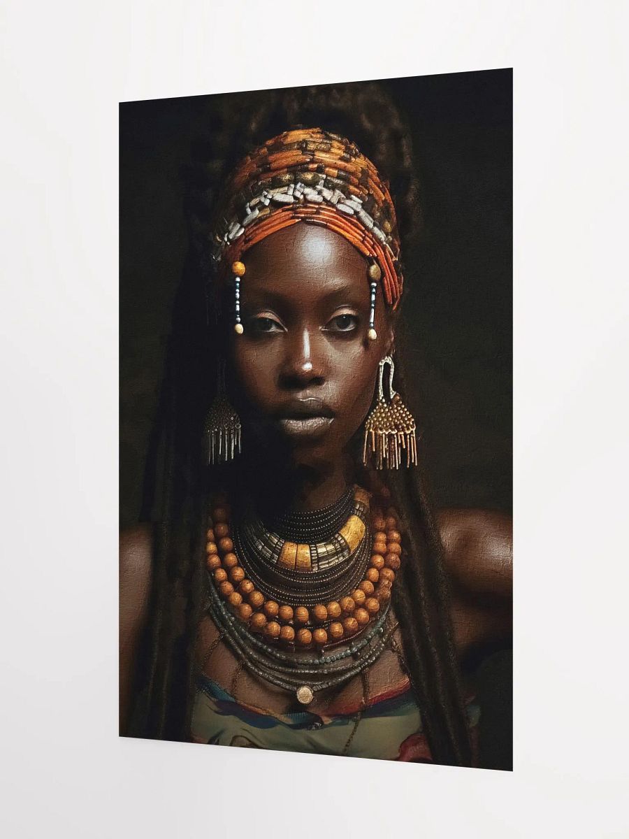 African Woman in Traditional Head Dress, Multi-Colored Jewelry Poster Print, Unframed product image (3)