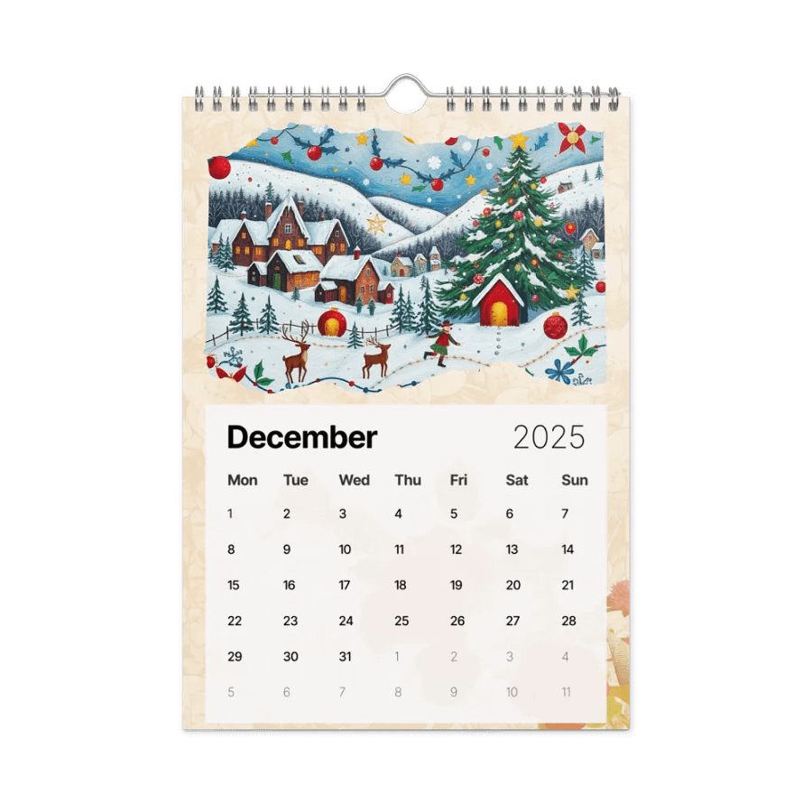 FOLK ART WALL CALENDAR 2025 product image (4)