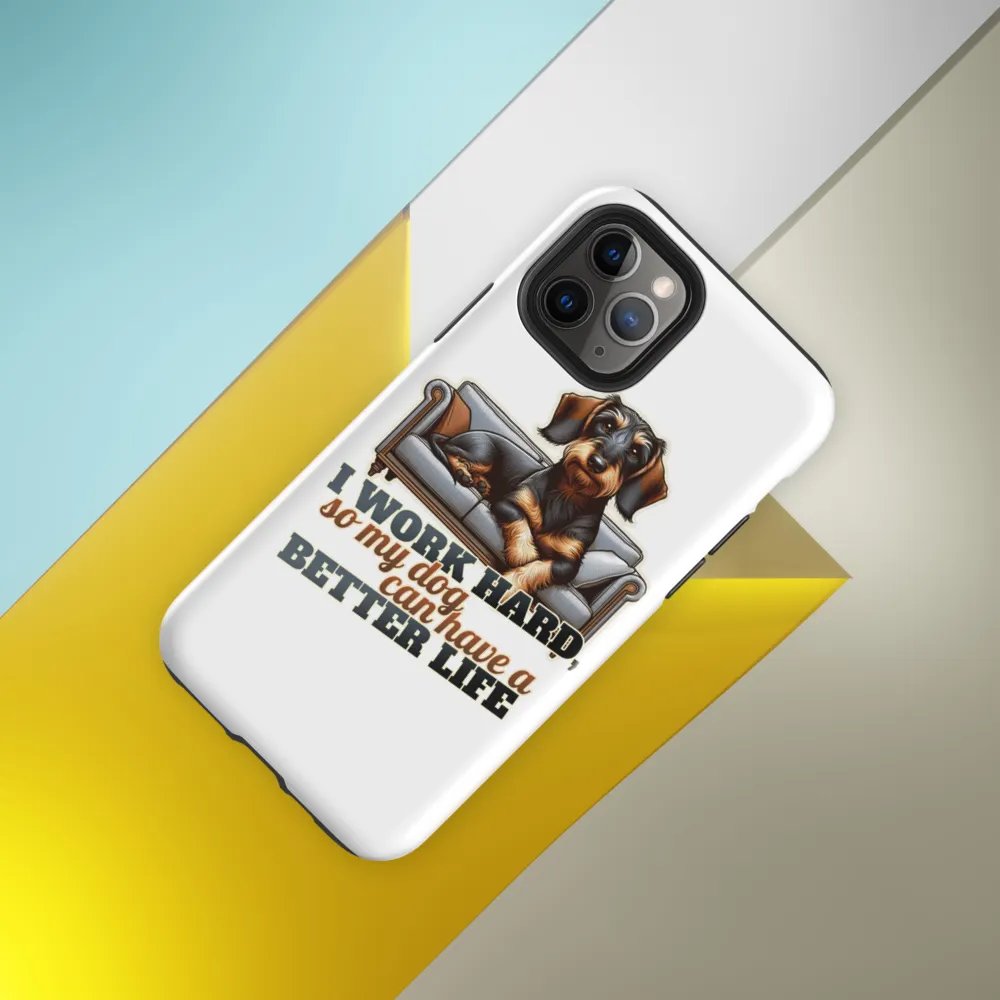 Work Hard – Dachshund - iPhone® Tough Case product image (33)