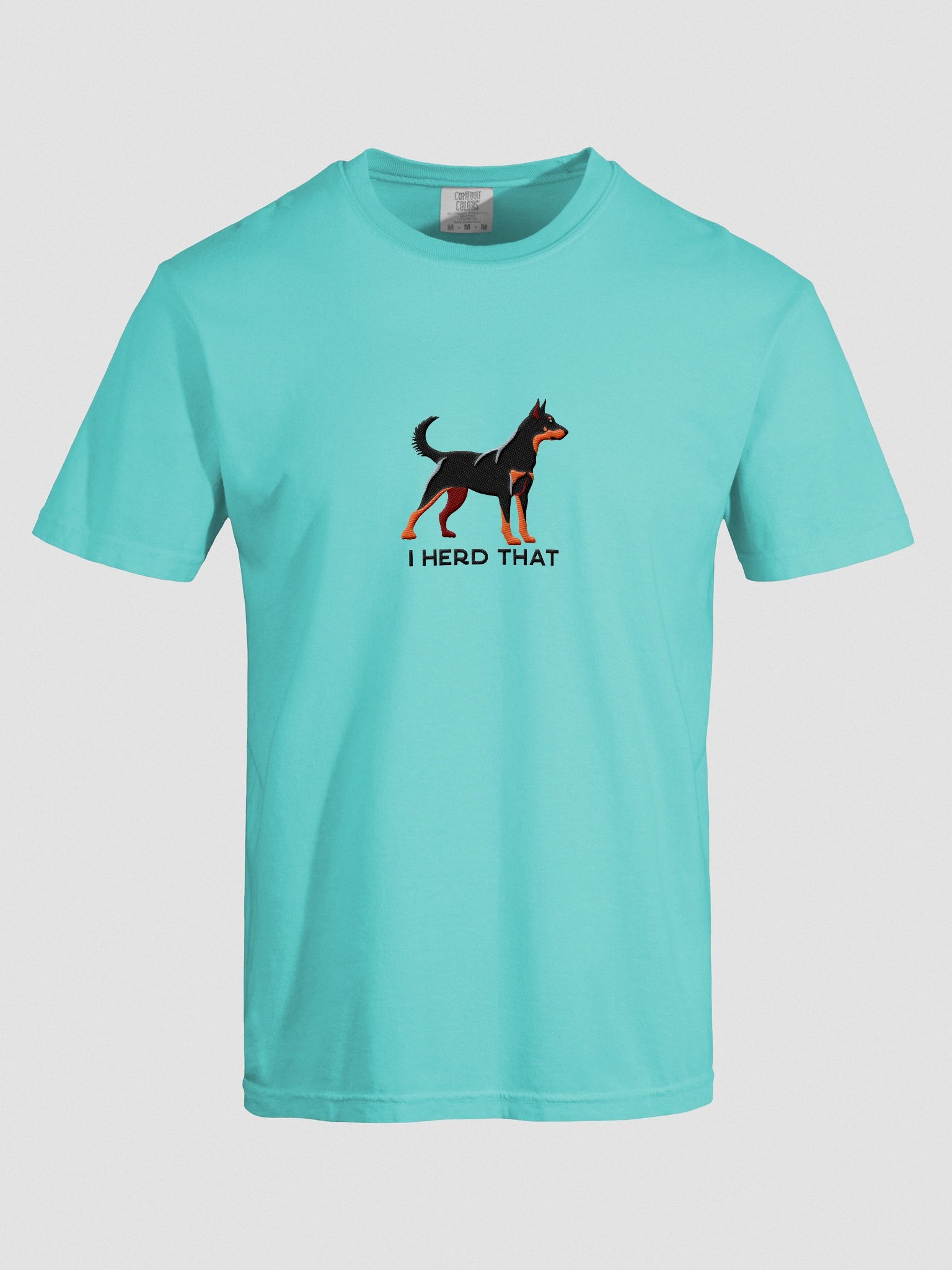I Herd That T-Shirt(Embroidered) of a Beauceron(Black & Tan, Cropped Ears) product image (10)