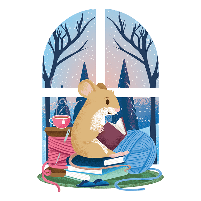 Cozy Mouse Book Club